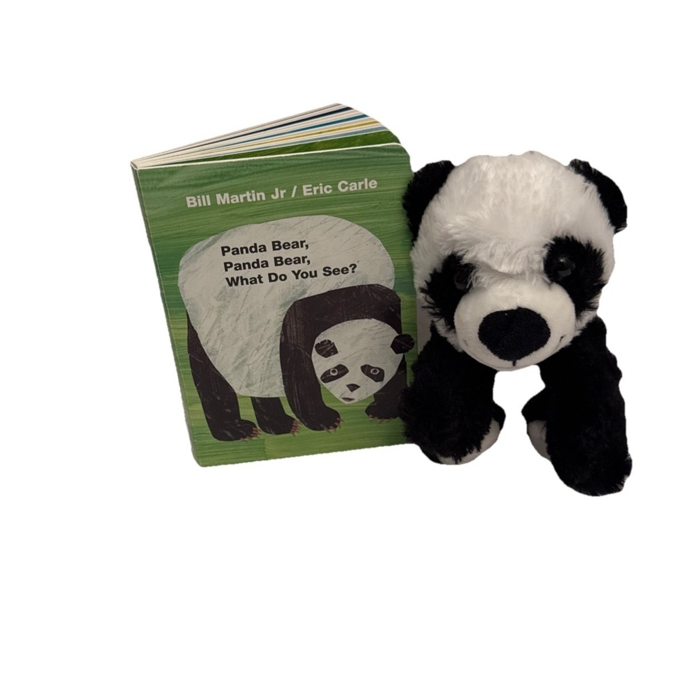 Unisex Baby‎ Shower Gift Panda Bear Stuffed Animal & Panda Bear Eric Carle Book